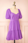 Rochele Tiered Short Dress w/ Puffy Sleeves | Boutique 1861 side view