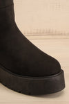 Rockstar Black Knee-High Boots | La petite garçonne front close-up
