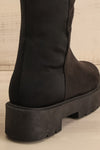 Rockstar Black Knee-High Boots | La petite garçonne back close-up