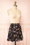 Romana Floral Black Short Skirt | Boutique 1861 side view