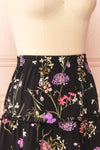 Romana Floral Black Short Skirt | Boutique 1861 side close-up