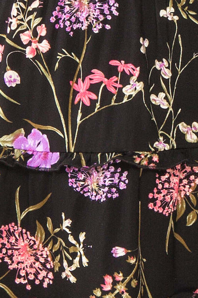 Romana Floral Black Short Skirt | Boutique 1861 fabric