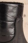 Romina Black Matt & Nat Ankle Rain Boots side close-up | La Petite Garçonne