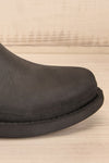 Romina Black Matt & Nat Ankle Rain Boots side front close-up | La Petite Garçonne