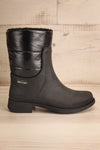 Romina Black Matt & Nat Ankle Rain Boots side view | La Petite Garçonne