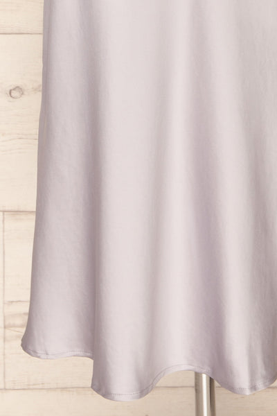 Rontie Grey Maxi V-Neck Slip Dress | La petite garçonne details