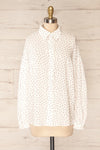 Roosendaal Patterned Oversized Button-Up Shirt | La petite garçonne front view