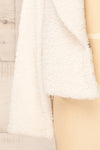 Roquetas Ivory Fleece Jacket | La petite garçonne sleeve close-up
