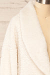 Roquetas Ivory Fleece Jacket | La petite garçonne side close-up