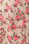 Rosalia Floral Satin Midi Dress w/ Fabric Belt | Boutique 1861 fabric