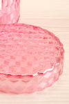 Large Textured Candle Rose Petal Ice Cream | La petite garçonne lid close-up