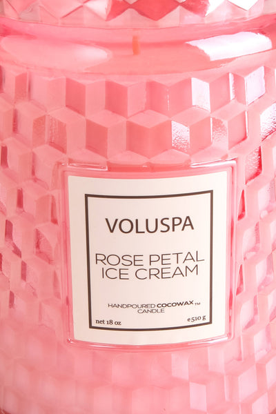 Large Textured Candle Rose Petal Ice Cream | La petite garçonne close-up