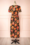 Roselen Midi Floral Dress w/ Slit | Boutique 1861 back view
