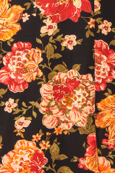 Roselen Midi Floral Dress w/ Slit | Boutique 1861 fabric