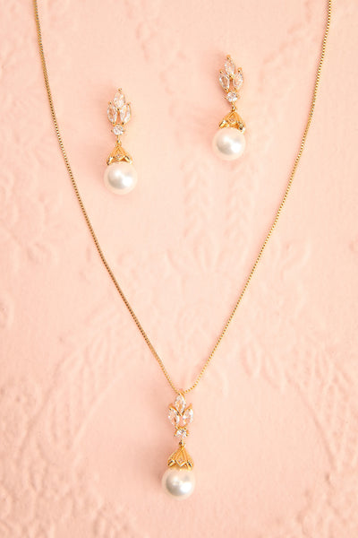 Rosemary Pearl Earrings & Necklace Set | Boutique 1861