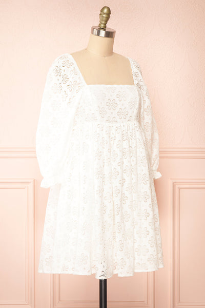 Rosenie White Lace Babydoll Dress | Boutique 1861 side view
