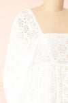 Rosenie White Lace Babydoll Dress | Boutique 1861 side close-up