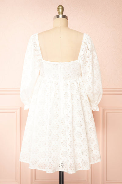 Rosenie White Lace Babydoll Dress | Boutique 1861 back view