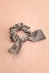 Rouma Grey Velvet Hair Scrunchie | Boutique 1861