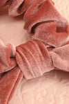 Rouma Pink Velvet Hair Scrunchie | Boutique 1861 close-up