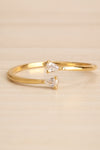 Routrar Gold Ring with Crystals | La petite garçonne flat close-up