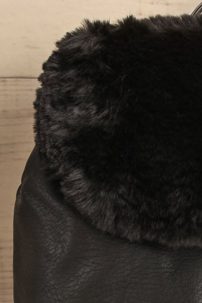 Rovenky Black Faux-Fur Mini Backpack | La Petite Garçonne 2
