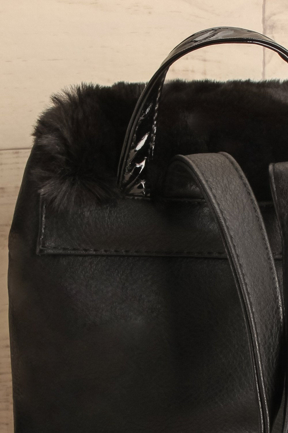 Rovenky Black Faux-Fur Mini Backpack | La Petite Garçonne 9
