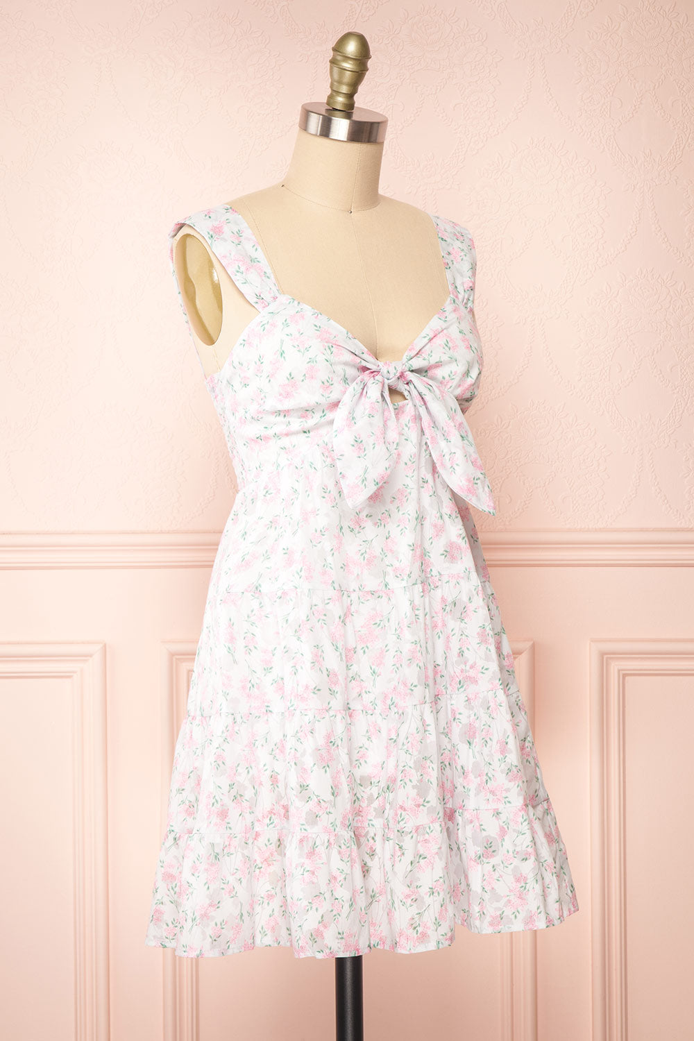 Roxane Short Floral A-Line Dress | Boutique 1861 side view