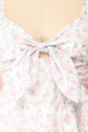 Roxane Short Floral A-Line Dress | Boutique 1861 bow close-up