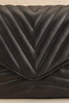 Rozamond Black Chevron Handbag w/ Coin Pouch | La petite garçonne details