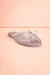Rubens Twilight Silver Glitter Bow Slip-On Sandals | Boutique 1861 3
