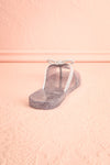 Rubens Twilight Silver Glitter Bow Slip-On Sandals | Boutique 1861 8