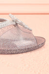 Rubens Twilight Silver Glitter Bow Slip-On Sandals | Boutique 1861 7