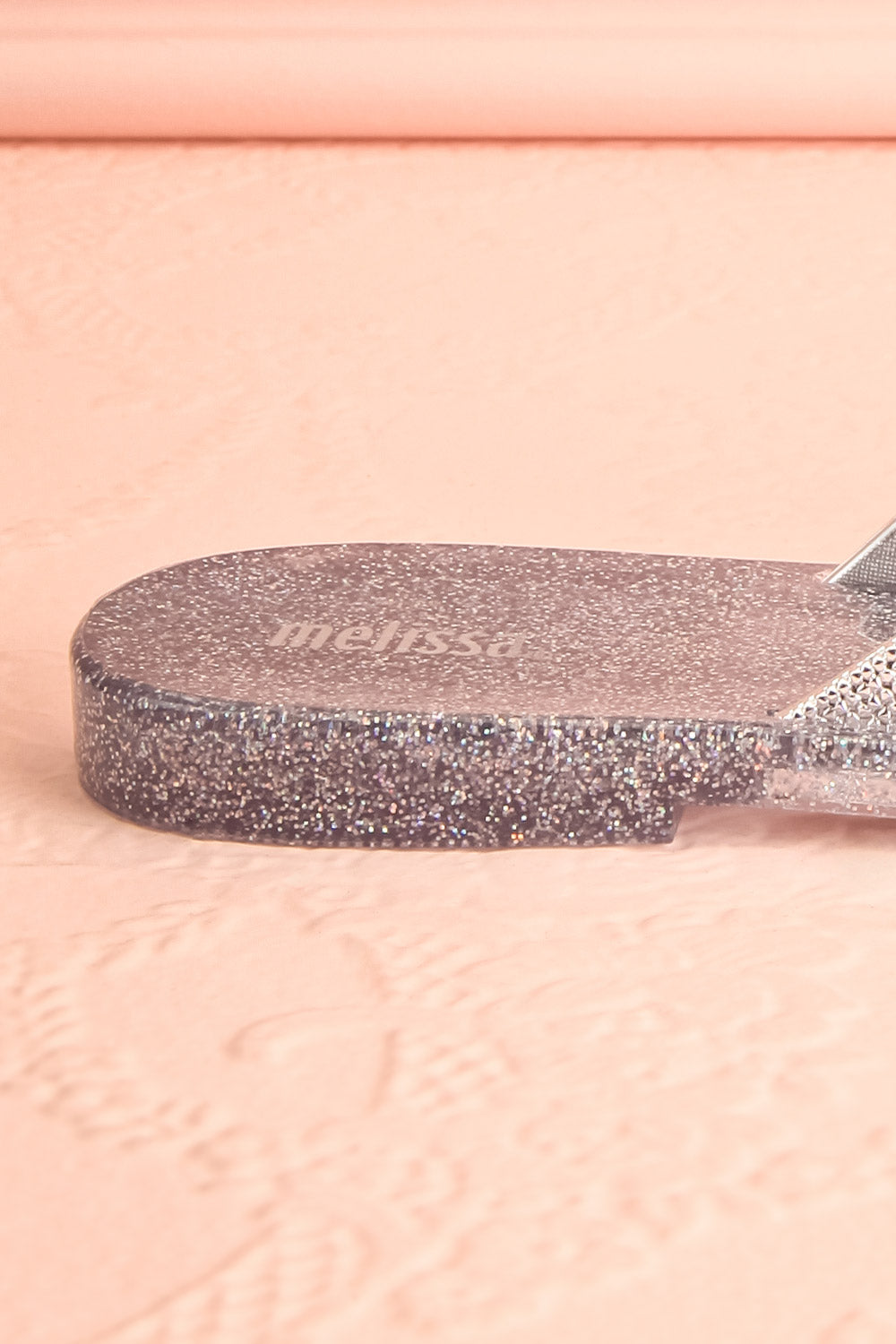Rubens Twilight Silver Glitter Bow Slip-On Sandals | Boutique 1861 6
