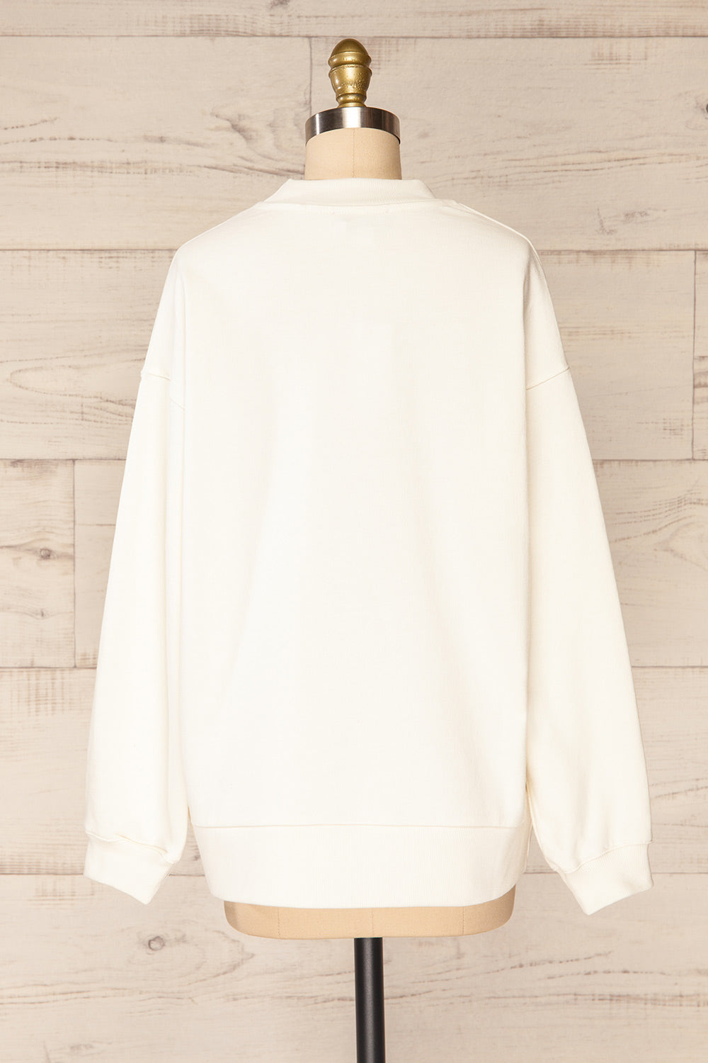 Ruby Crewneck Cream Oversized Sweater | La petite garçonne back view 