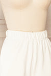 Ruby Short Cream Jogger Shorts w/ Side Pockets | La petite garçonne side close-up