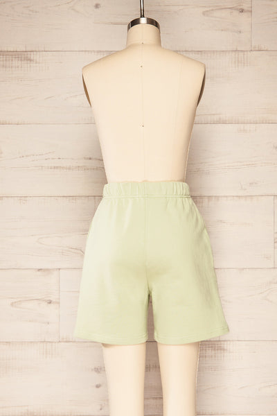 Ruby Short Matcha Jogger Shorts w/ Side Pockets | La petite garçonne back view