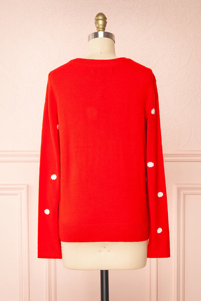 Rudolph Red Knit Christmas Sweater | Boutique 1861 back view