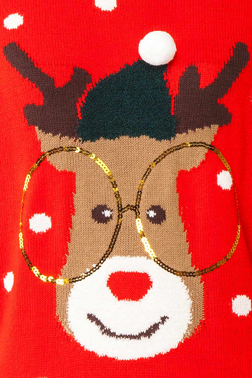 Rudolph Red Knit Christmas Sweater | Boutique 1861 fabric 