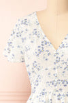 Runna Ivory Floral Short Dress | Boutique 1861 front close-up
