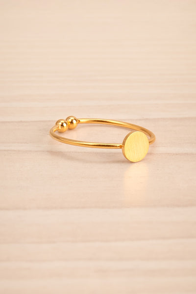 Rursus Doré Golden Ring with Circle Ornament | La Petite Garçonne 3