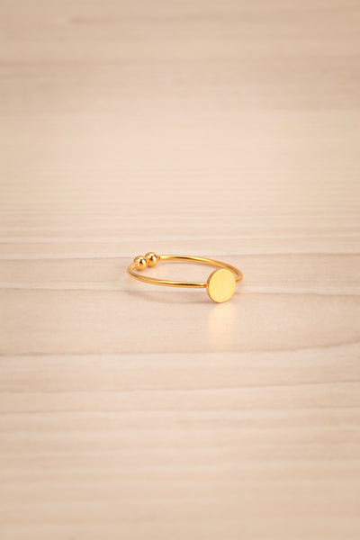 Rursus Doré Golden Ring with Circle Ornament | La Petite Garçonne 1