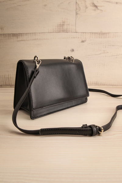 Rutaro Black Handbag w/ Removable Strap | La petite garçonne side view