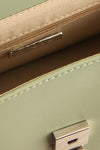 Rutaro Green Handbag w/ Removable Strap | La petite garçonne inside lcose-up