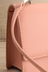 Rutaro Pink Handbag w/ Removable Strap | La petite garçonne side close-up
