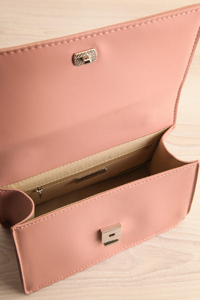 Rutaro Pink Handbag w/ Removable Strap | La petite garçonne inside