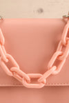 Rutaro Pink Handbag w/ Removable Strap | La petite garçonne close-up