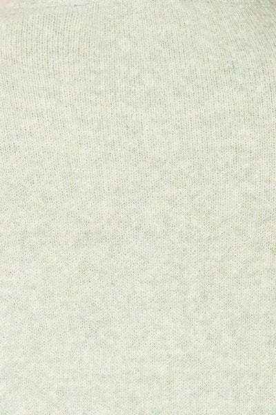 Rutril Mint Soft Knit Top w/ Puff Sleeves | La petite garçonne  fabric