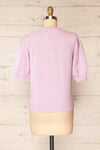 Rutril Lilac Soft Knit Top w/ Puff Sleeves | La petite garçonne back view