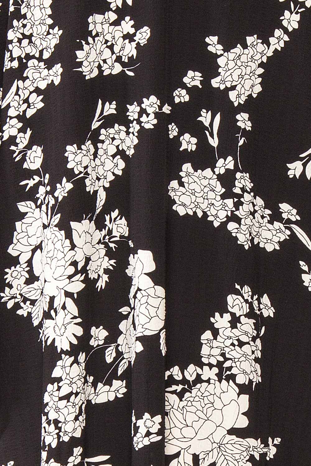 Rutta Black Floral Kimono w/ Ruffles | Boutique 1861 fabric 